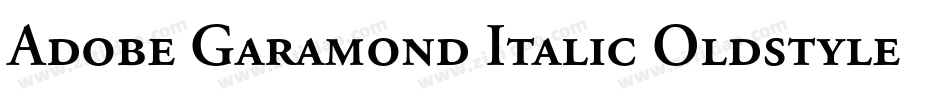 Adobe Garamond Italic Oldstyle Figures字体转换